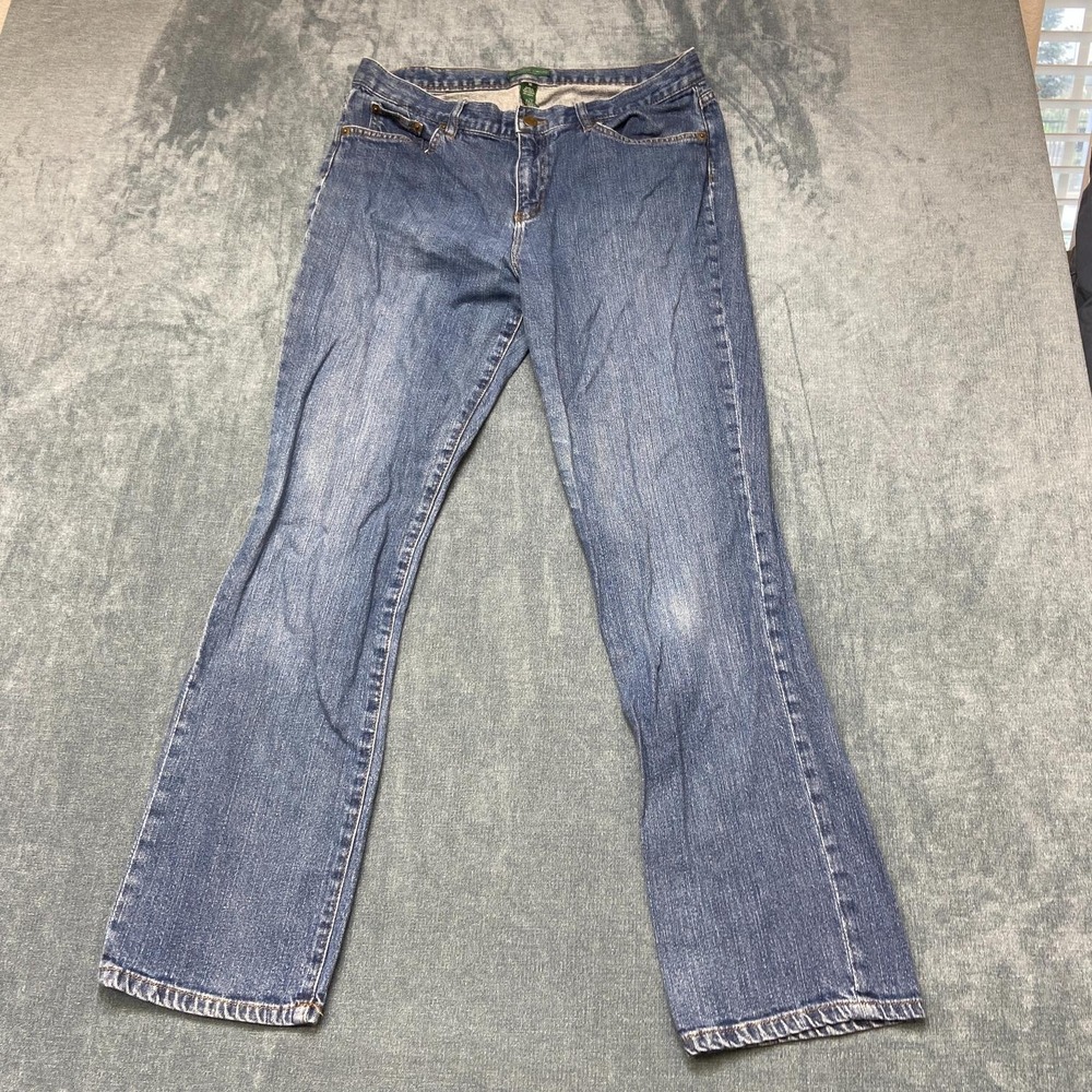 Lauren Ralph Lauren Jeans Women 10 33x29.5 Blue Denim Everyday Wear Straight Leg